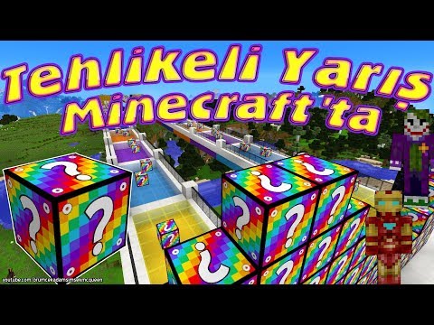 Tehlikeli Yarış Minecraft'ta Joker ve Demir Adam Şans Blokları Kapışması