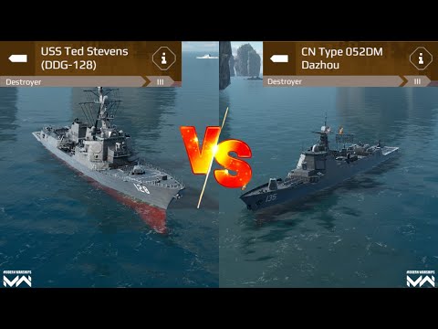 USS Ted Stevens VS CN Type 052DM Dazhou🔥- Modern Warships