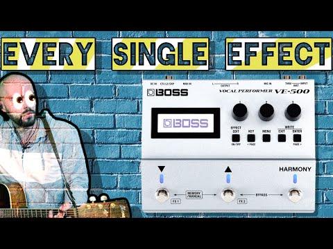 Every single effect presented on Boss VE 500 Vocal Performer