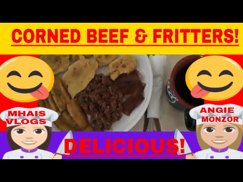 FLOUR FRITTERS AND CORNED BEEF WITH TURKEY BACON AND...