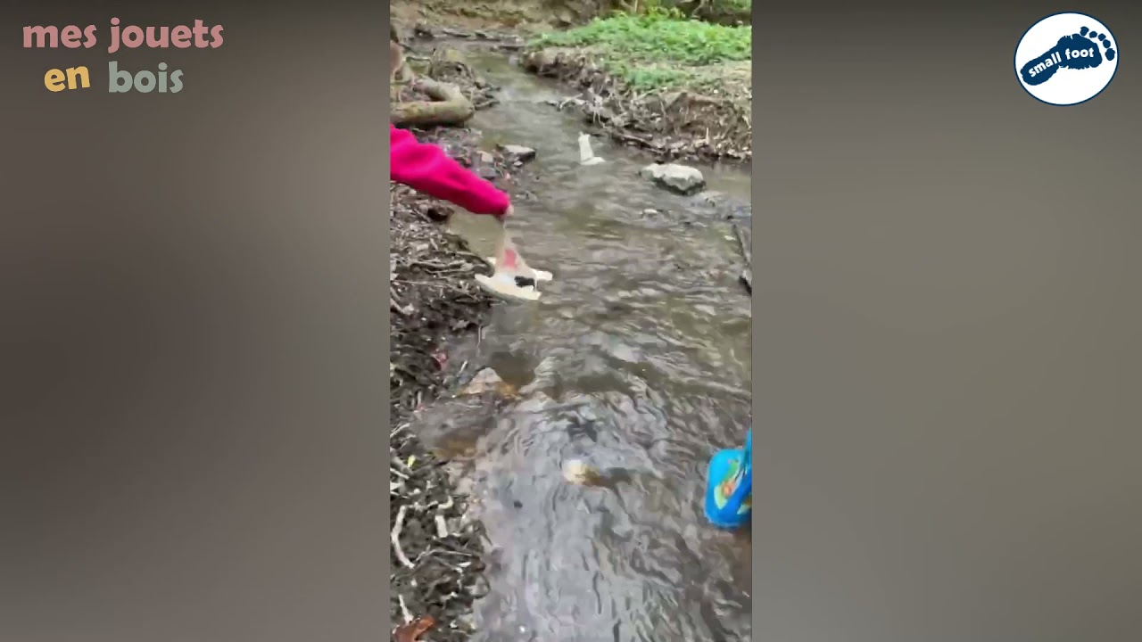 Jeu d'eau en bois - Catamaran
