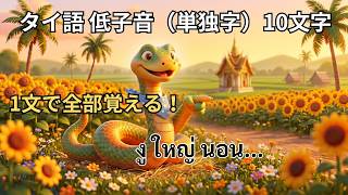 【完全版】タイ語低子音（単独字）10文字を1つの文で覚える方法