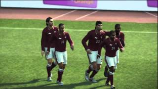 preview picture of video 'قطر - مصر [PES 2013] | نظير ودّيّ | حاسوب ضدّ حاسوب'