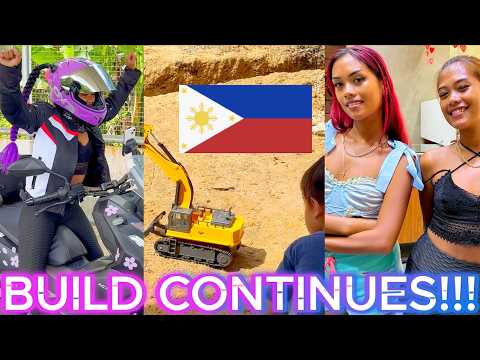 Filipina Twins Island Hopping Ferry Travel & HOUSE BUILD UPDATE! OFF GRID FAMILY PHILIPPINES LIVING