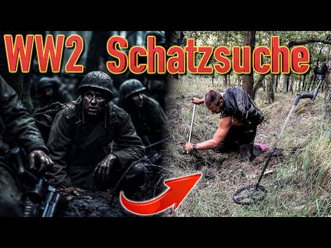 Wald Schatzsuche im WW2 Schützengraben mit Metalldetektor 👨‍🦯 (Suche nach verborgenen Relikten)
