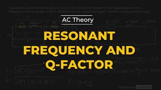 How to calculate Resonant frequency and Q-factor in an ac circuit