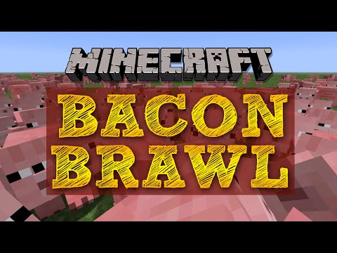 Minecraft BACON BRAWL #1 with Vikkstar, JeromeASF & HuskyMudkipz