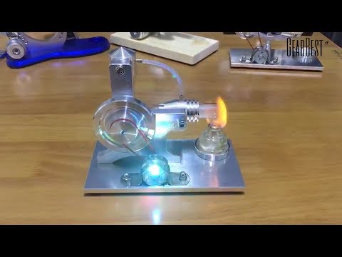 DIY Steam Machine Stirling Engine Model   SILVER 280735801