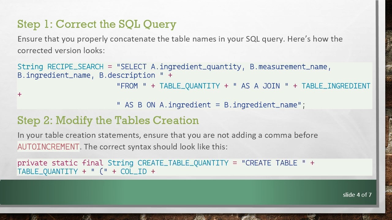 Resolving no such table Error in Android SQLite