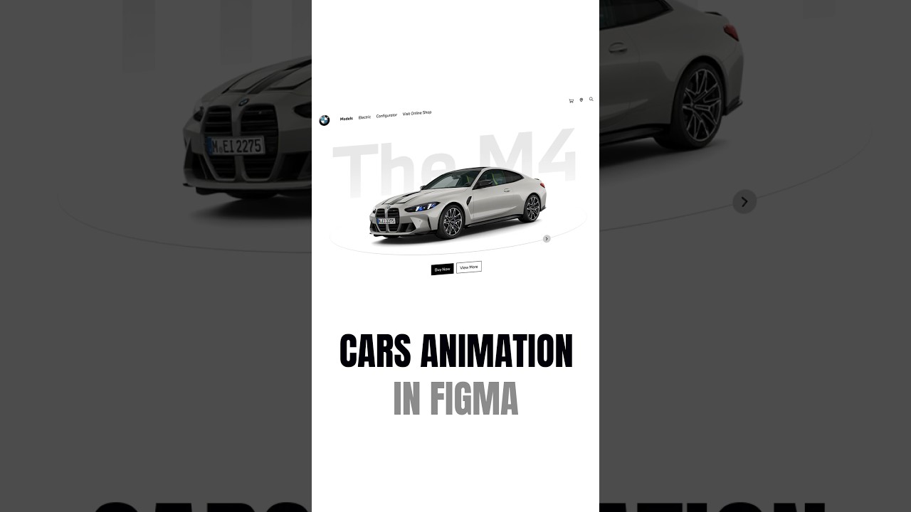 Figma Car Sliding Prototyping Animation!🚗 #figmaanimation #figma #ui #viral