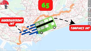 Time Lapse_Singapore Bus Route 65 HarbourFront Int to Tampines Int