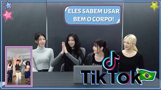 Download lagu K-Pop group reacts to Brazilian TikTok (with Everglow) mp3