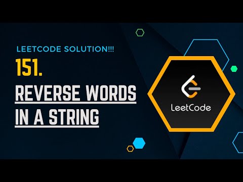 Leetcode 151 Reverse Words In A String Complete Java Solution