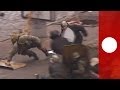 Video for Video cảnh sát chống bạo động Ukraine trúng bom xăng