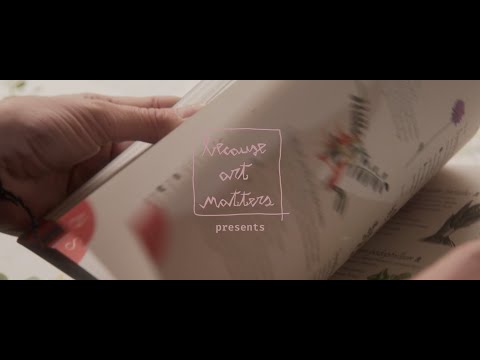 The language of flowers by Jacqueline de Montaigne - mural and solo art show - Because Art Matters