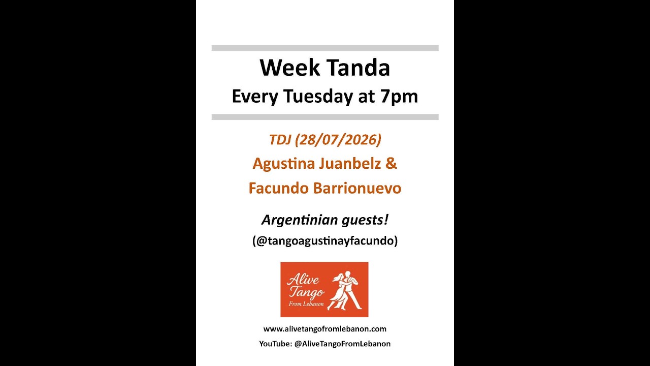 Week Tanda 28/07/2026 (Tango) - Agustina Juanbelz & Facundo Barrionuevo playing Miguel Caló