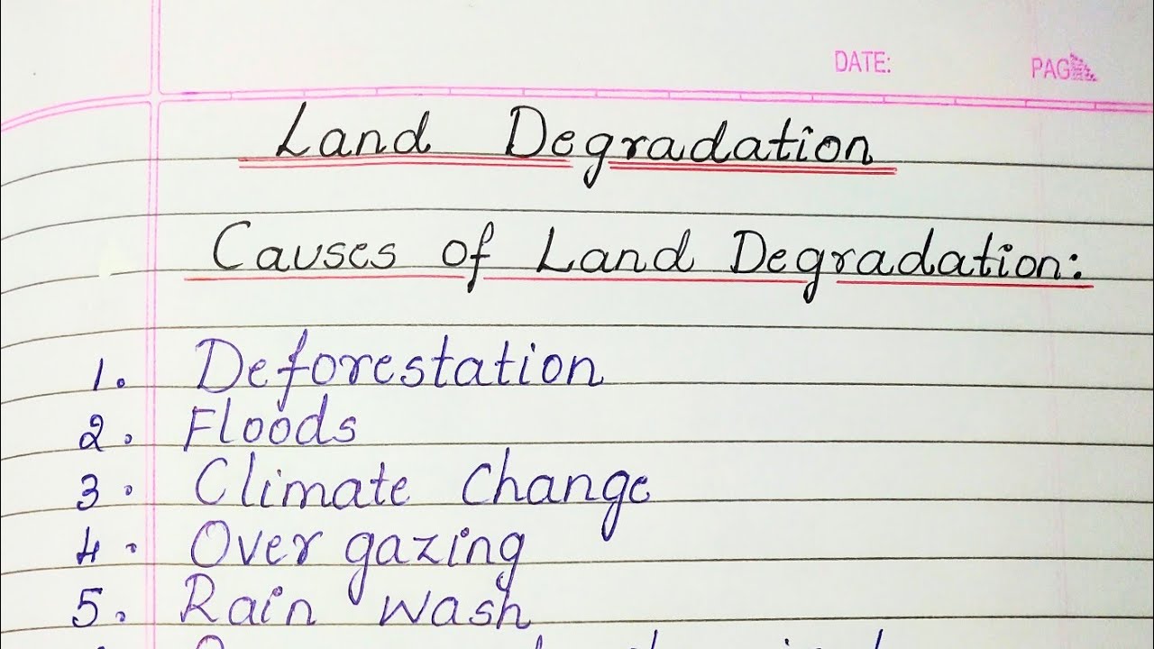 Land Degradation : Causes and measures to control Land Degradation