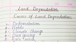 Land Degradation : Causes and measures to control Land Degradation