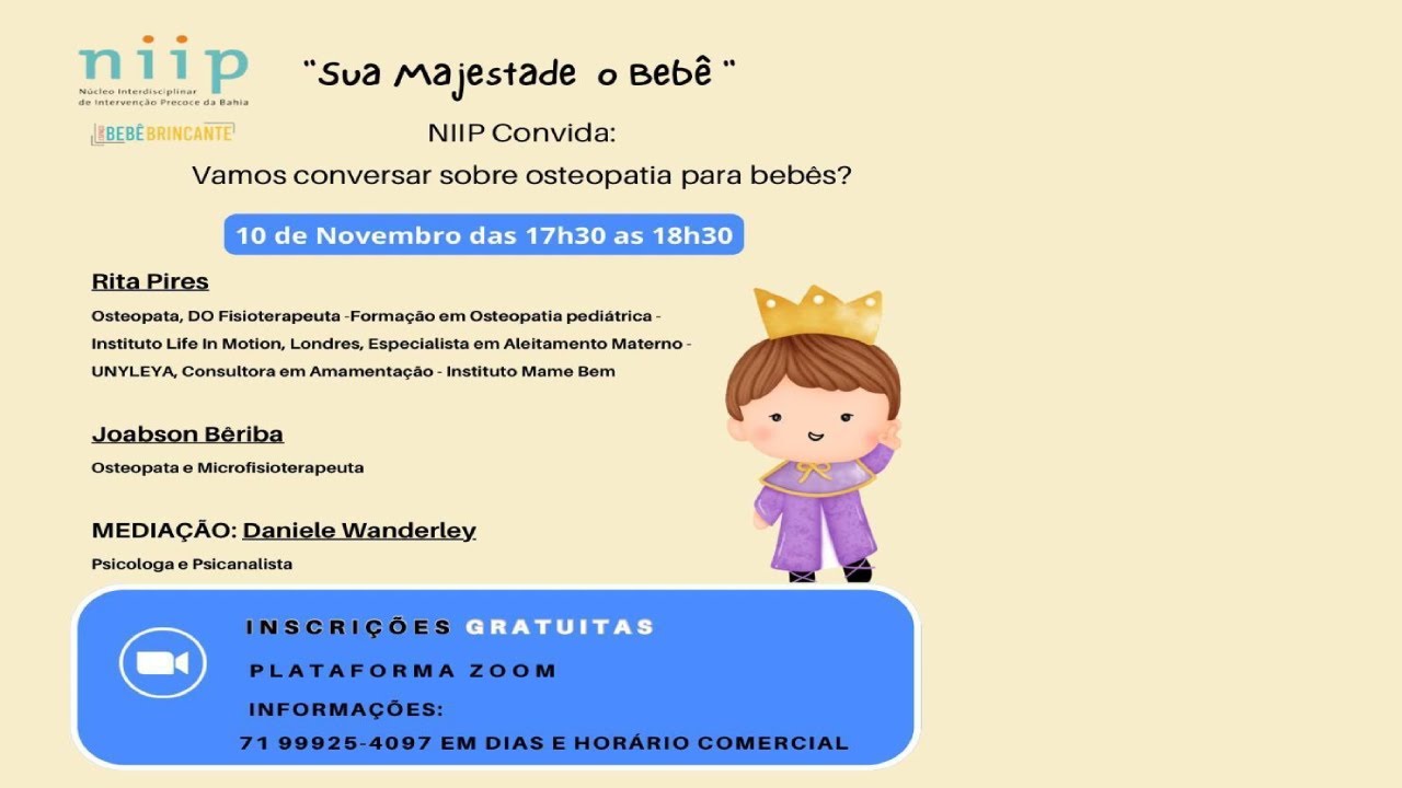 Osteopatia para bebês com Rita Pires e Joabson Bêriba - mediação com Daniele Wanderley