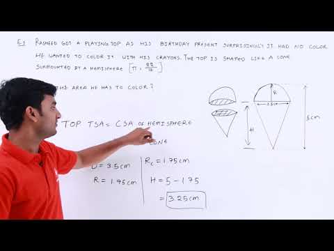 Surface area of Combination of Solids Problem 1