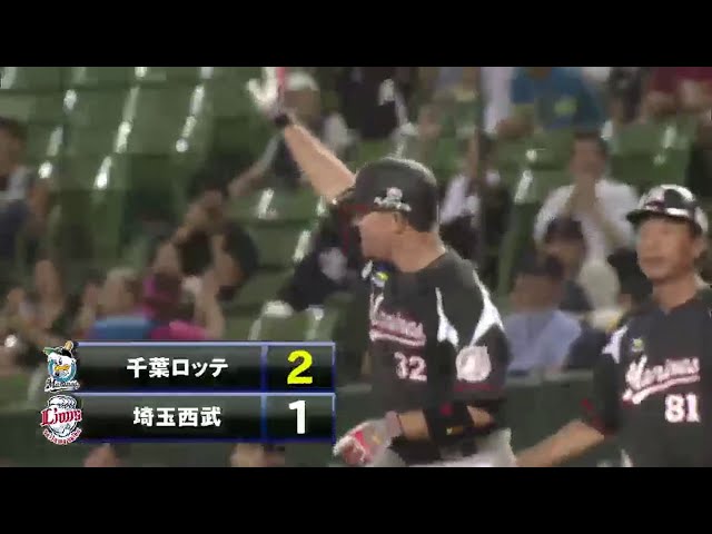 3回表 マリーンズ4番・ブラゼル 勝ち越しのライト前タイムリーヒット!!  2014/7/8 L-M