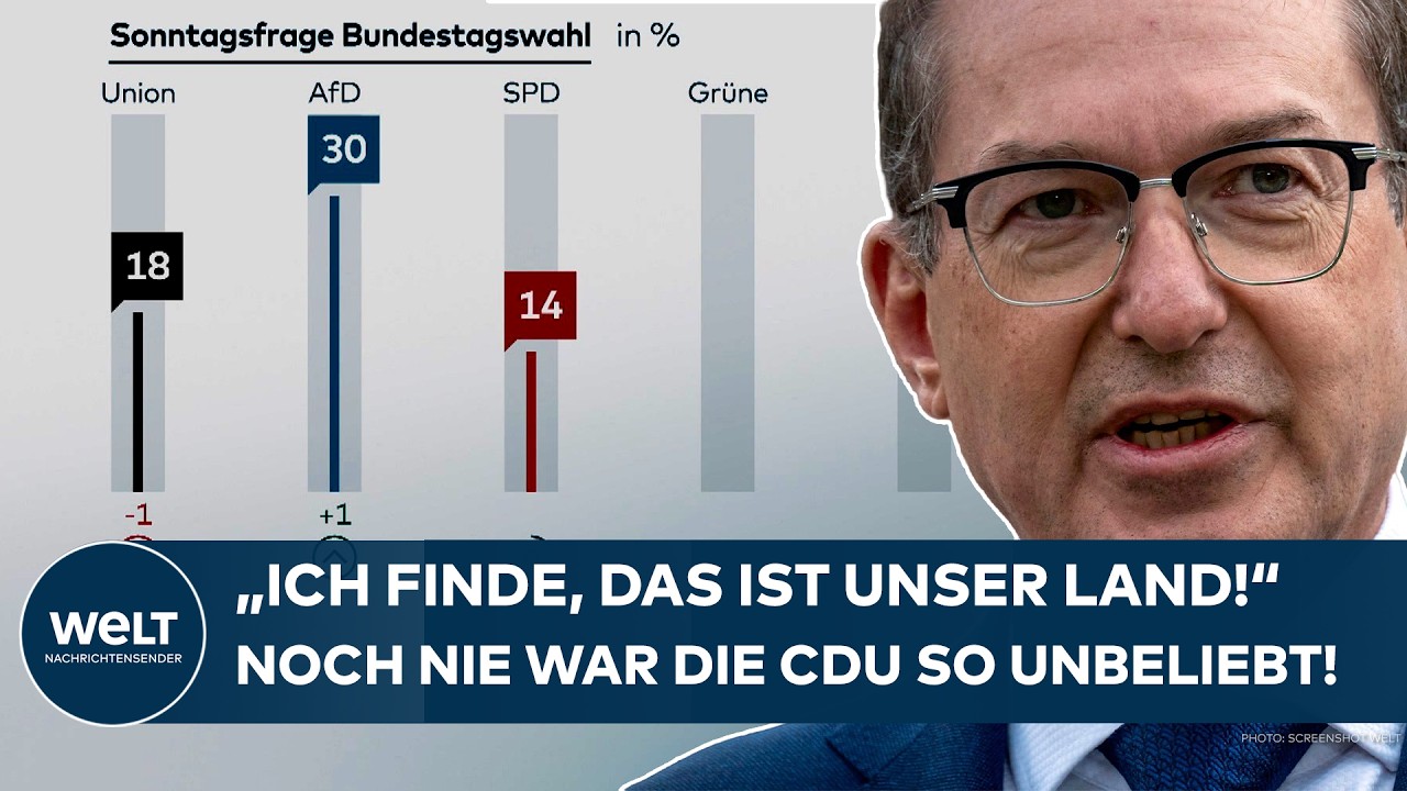 CDU IM SINKFLUG: Noch die war die Union so unbeliebt! "Emotionalität und Polarisierung!"