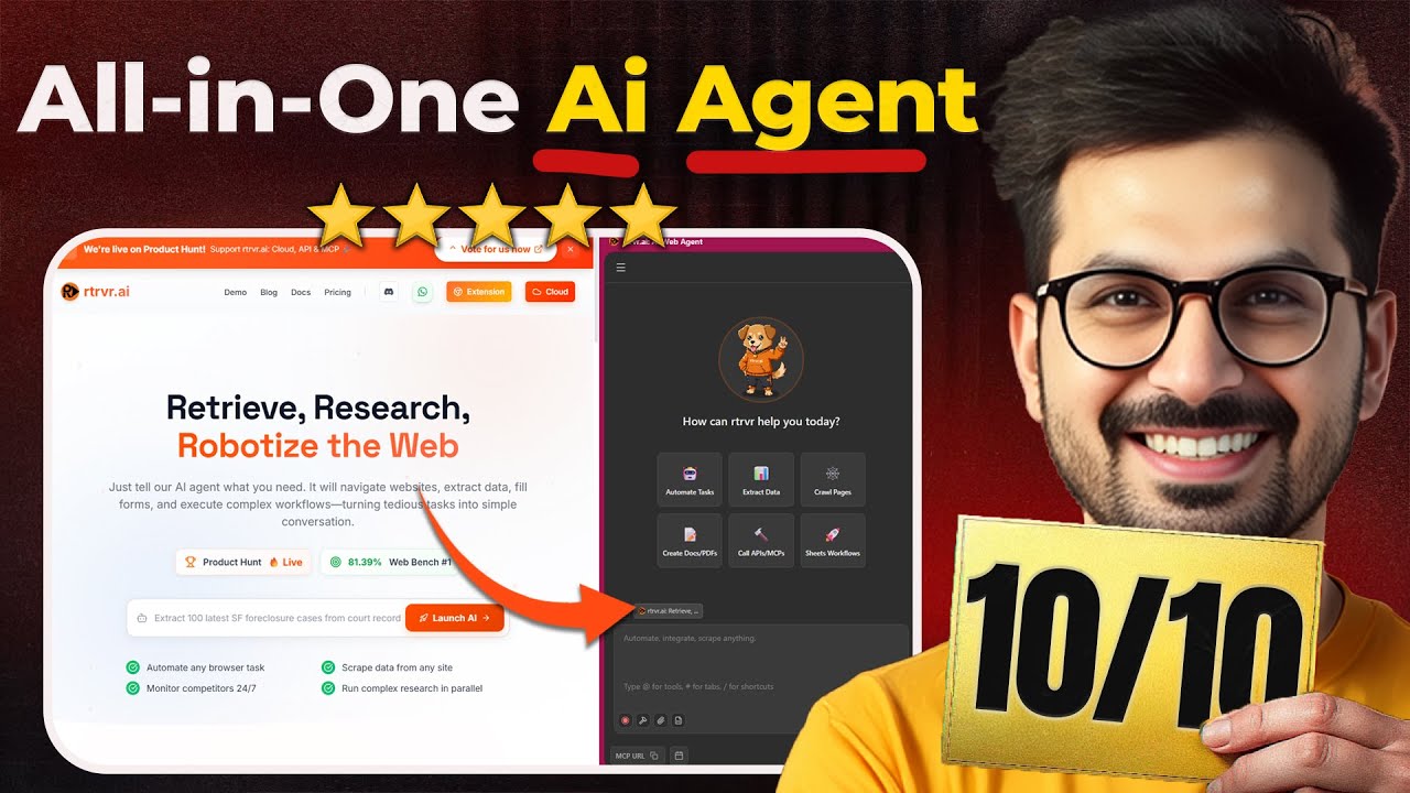 RTRVR AI: FULLY FREE Browser Use AI Agent! Automate ANYTHING! (100% FREE AI Automation Agent)