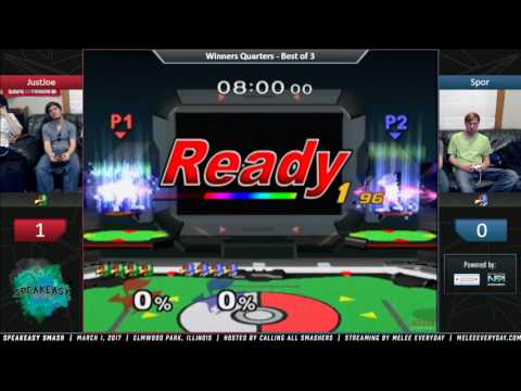 Speakeasy Smash [3/1/17] - JustJoe (Green Falco) vs. Spor (Falco) - SSBM - Winners Quarters