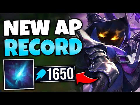 *NEW RECORD* I HIT 1650 AP ON VEIGAR IN RANKED! MY ULT LEGIT NUKED - League of Legends
