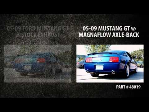 Magnaflow Axle-Back Exhaust vs. Stock Exhaust - 2005-2009 Ford Mustang GT
