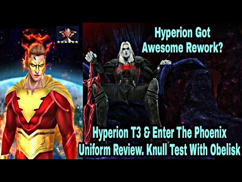 Hyperion T3 & Enter The Phoenix Uniform Review | Knull Test With Obelisk - Marvel Future Fight