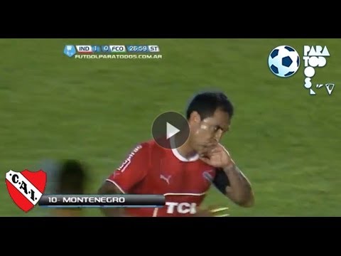 Gol de Montenegro. Independiente 2 Ferro 0. Fecha 17. Torneo Primera B Nacional.Fútbol Para Todos