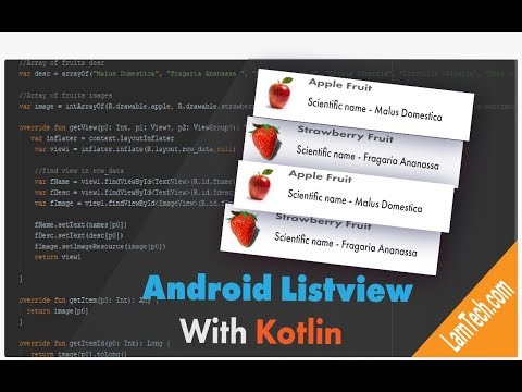 Android Custom Listview with Image, Text and OnItemClickListener Using Kotlin