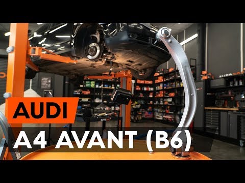 How to change front suspension arm / front control arm on AUDI A4 B6 (8E5) [TUTORIAL AUTODOC]
