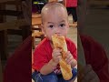 Cute Baby Eating Bread Shorts