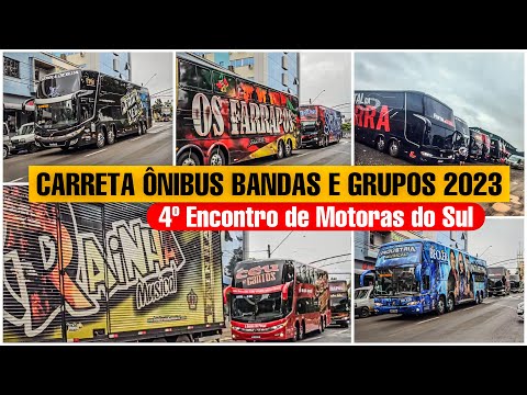 CARREATA ÔNIBUS DE BANDAS E GRUPOS - ENCONTRO DE MOTORAS DO SUL 2023