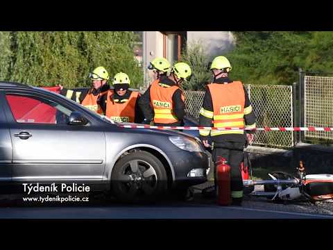 TRAGICKÁ NEHODA MOTORKÁŘE A OSOBNÍHO VOZU NA BEROUNSKU