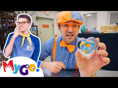 Blippi Goes Glassblowing + MORE! | 1 HOUR! | @Blippi | MyGo! Sign Language For Kids | ASL