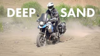 Download lagu How to Ride in Deep Sand on Heavy Adventure Bikes - Let the Bike Steer Itself mp3