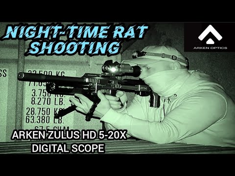 FARMYARD RAT SHOOTING with the ARKEN ZULUS HD 5-20X LRF DIGITAL DAY/NIGHT SCOPE