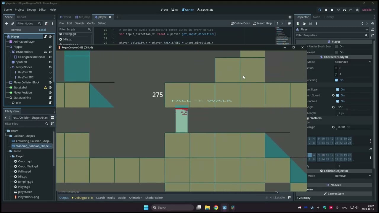 Player can't jump into the corridor but can fall into - Help - Godot Forum