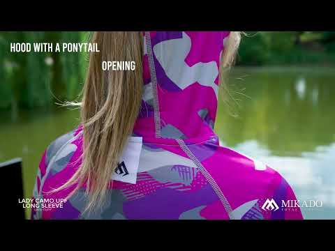 MIKADO - Mikina s kapucí a nákrčníkem s UPF Filtrem Lady Camo vel. XS
