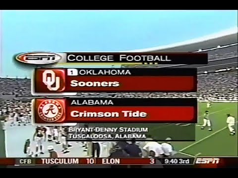 2003 #1 Oklahoma @ Alabama No Huddle