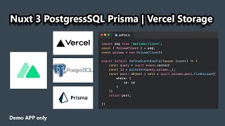 Nuxt 3 server API with  Postgress SQL+  Prisma ORM | Vercel Storage