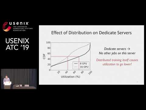 USENIX ATC '19 - Analysis of Large-Scale Multi-Tenant GPU Clusters for DNN Training Workloads