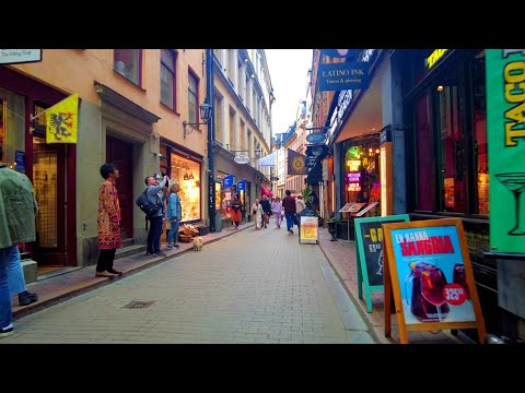 [4K] Stockholm Walk Drottninggatan To Gamla Stan (Old Town) Sweden
