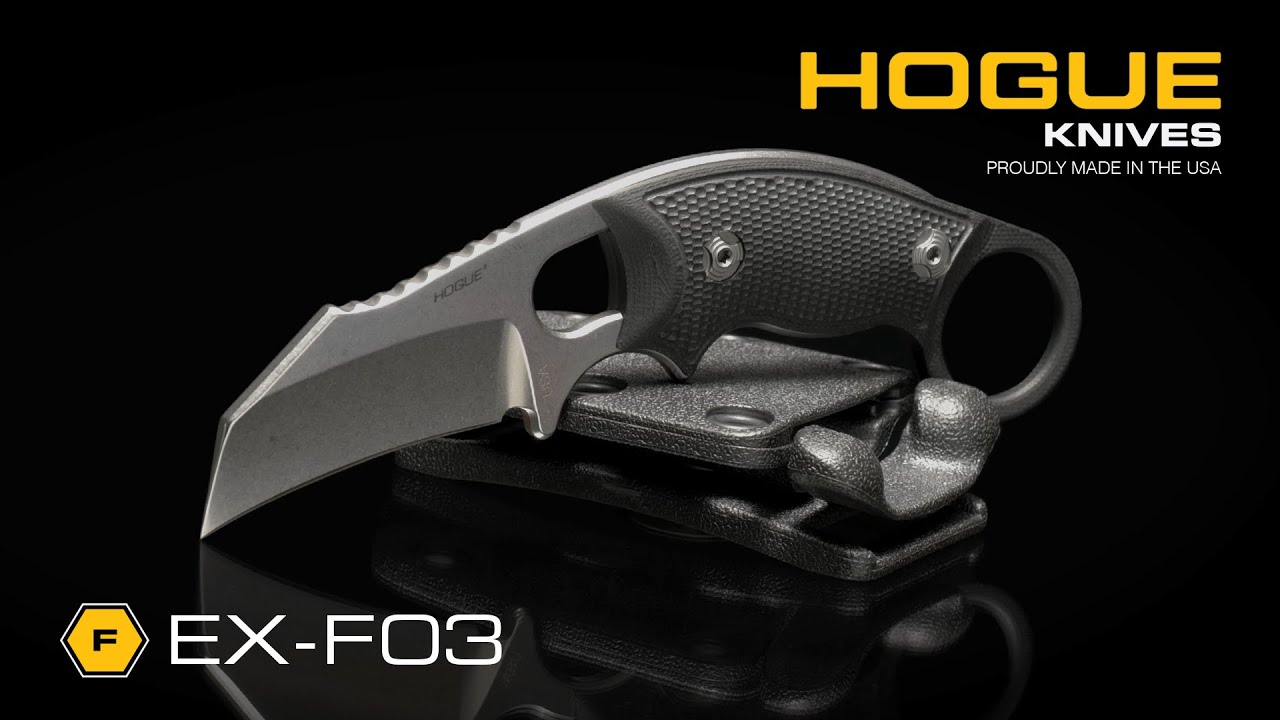 Hogue Knives EX-F03 Clip Point Neck Knife (2.25" Stonewash) 35370