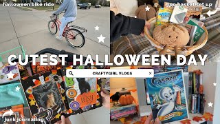 The Coziest Spookiest Halloween Day 🎃 Bike Ride, Fall Vibes & Putting Away Decor