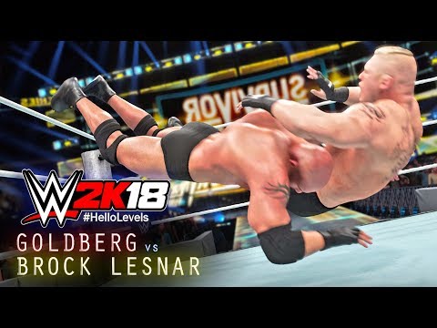 WWE 2K18 Goldberg vs Brock Lesnar Survivor Series 2017 Full Match PS4 Gameplay