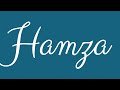 Learn how to Sign the Name Hamza Stylishly in Cursive Writing